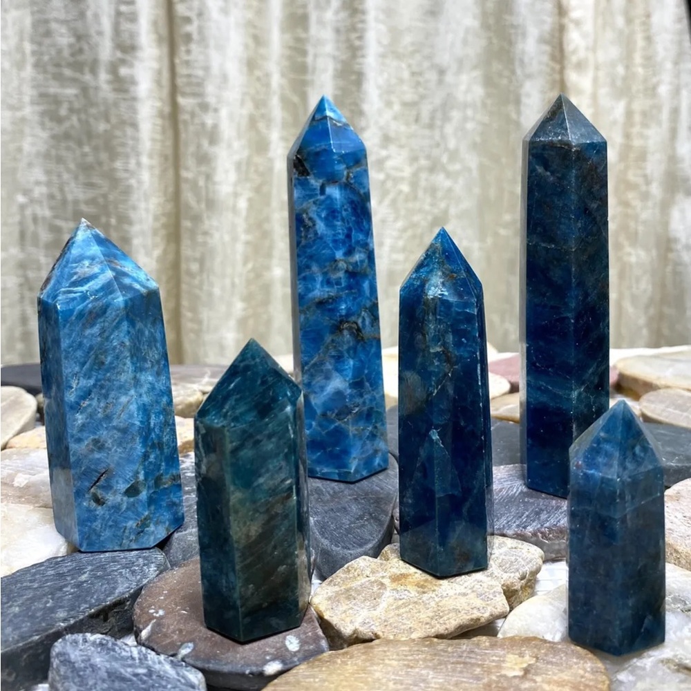 ✨Charged✨ Blue Apatite gemstone towers